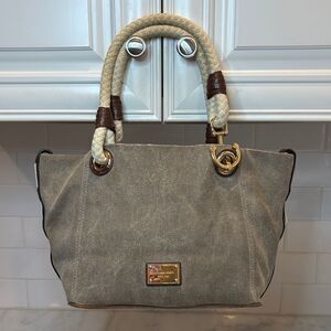 Michael Kors Bag Purse Handbag Canvas Sailor Rope Tote Bag Pocketbook